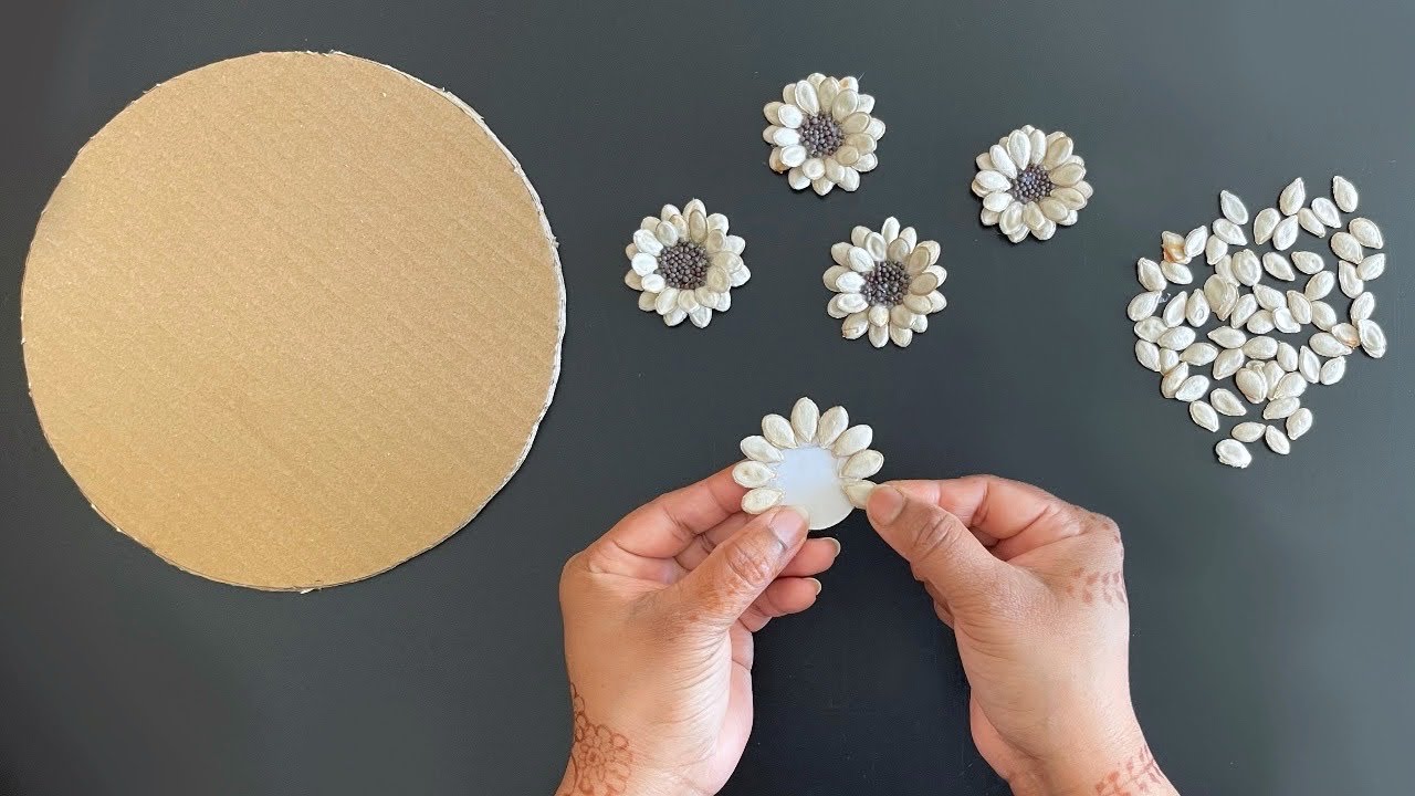 Beautiful wall hanging craft Using Pumpkin Seeds / Unique Home Decor idea / Best out of waste / DIY