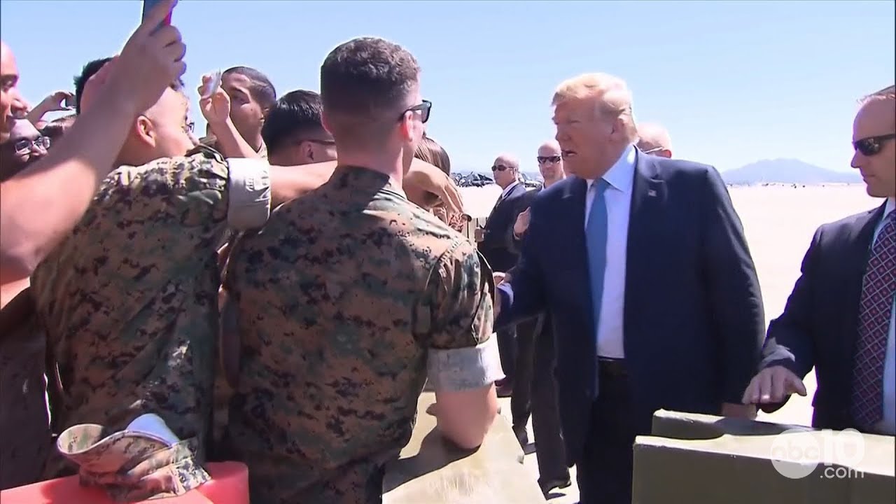 President Trump arrives in San Diego for border visit and fundraiser | RAW