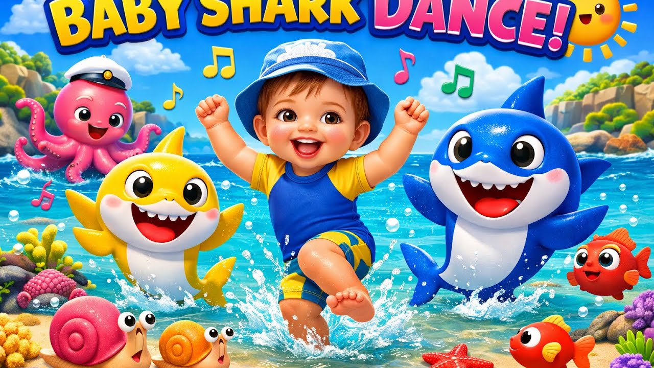 Танец Baby Shark 🦈🎶 | Популярная детская песня #babyshark