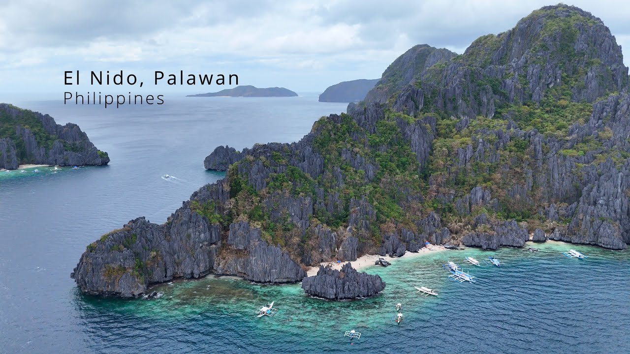 El Nido, Miniloc Island | Drone 4K Music: Boat Tour a Payong Payong Beach