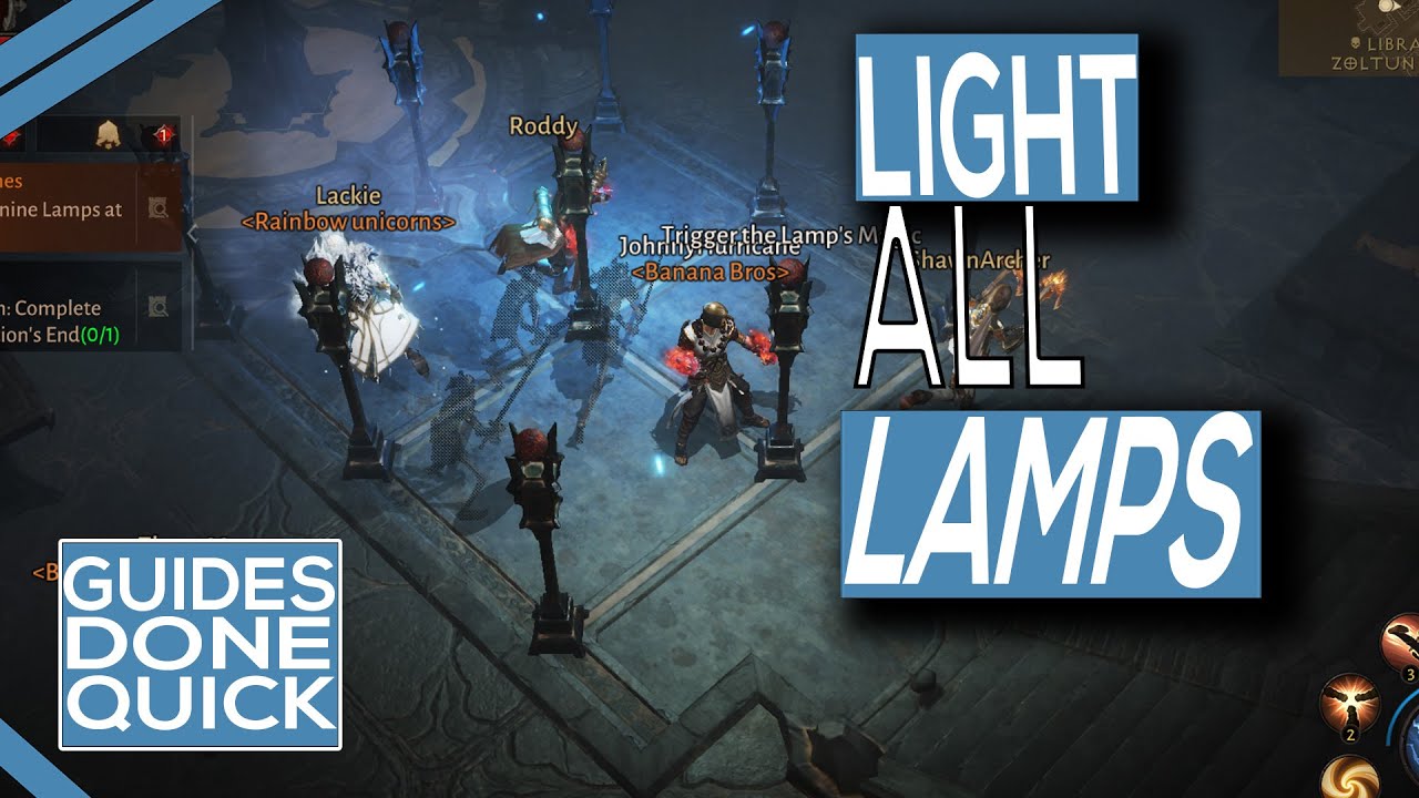 Как зажечь все девять ламп в Diablo Immortal