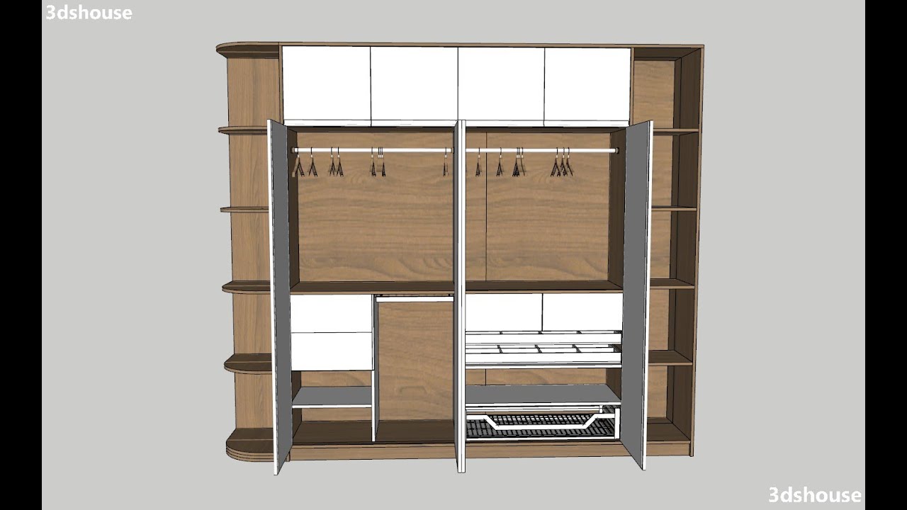 How to Design Wardrobe in 20 Minutes Sketchup Dynamic