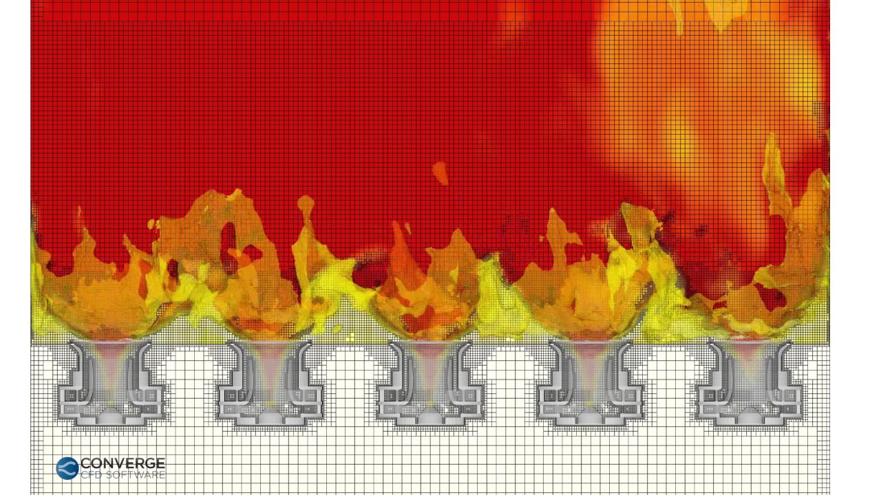 CONVERGE CFD Models Gas Turbines