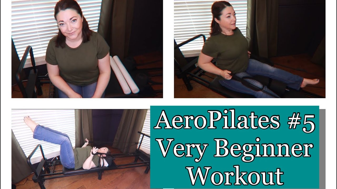 AeroPilates Reformer Workout Beginners //LEGS & UPPER BACK // AeroPilates Beginner