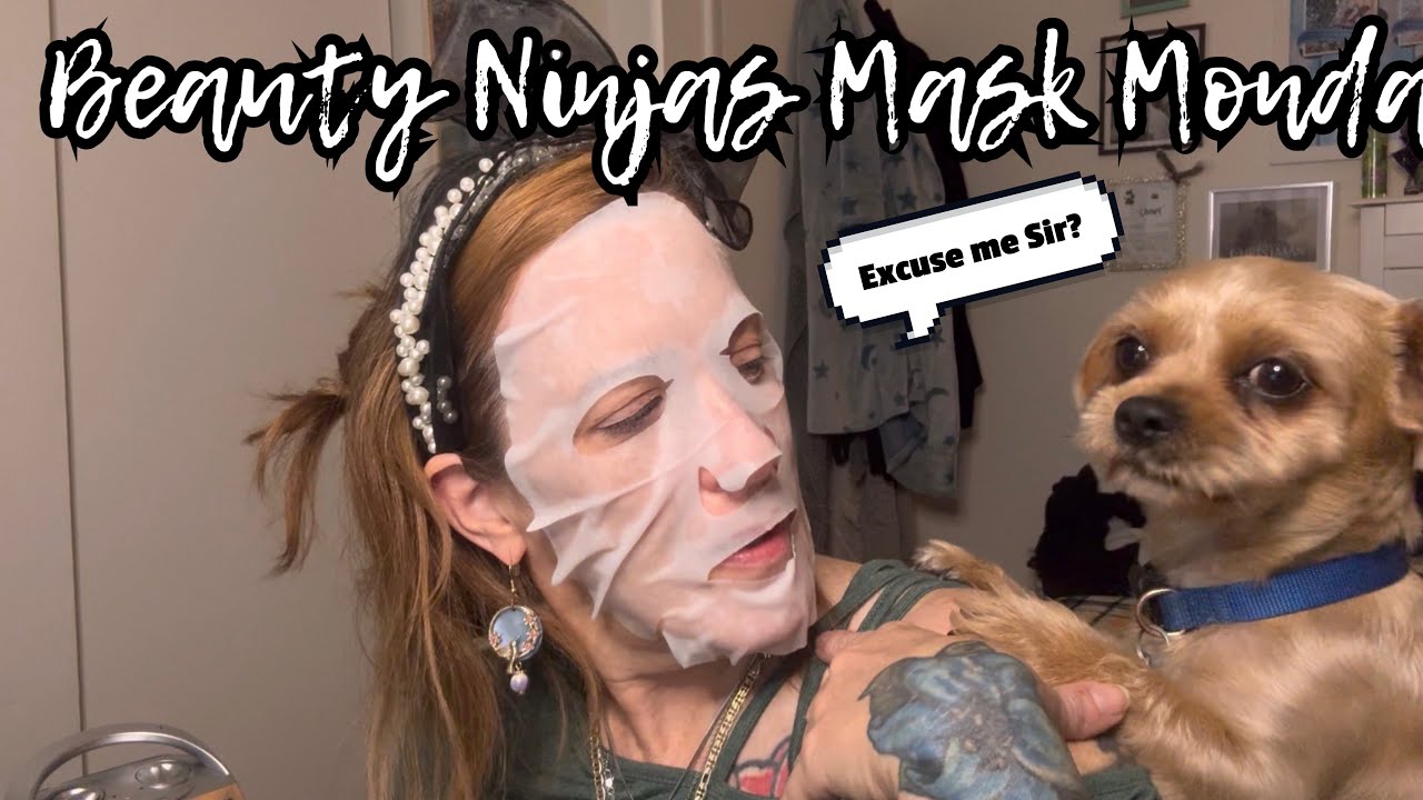 BEAUTY NINJAS MASK MONDAY WITH BRUTUS #maskmondayladies #puppy #empties 