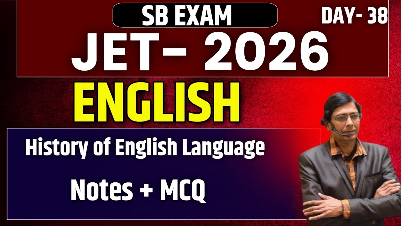 JET Paper 2 ENGLISH 2025  | Table Matching SetM,History of English Language   | Day - 38 | SB EXAM