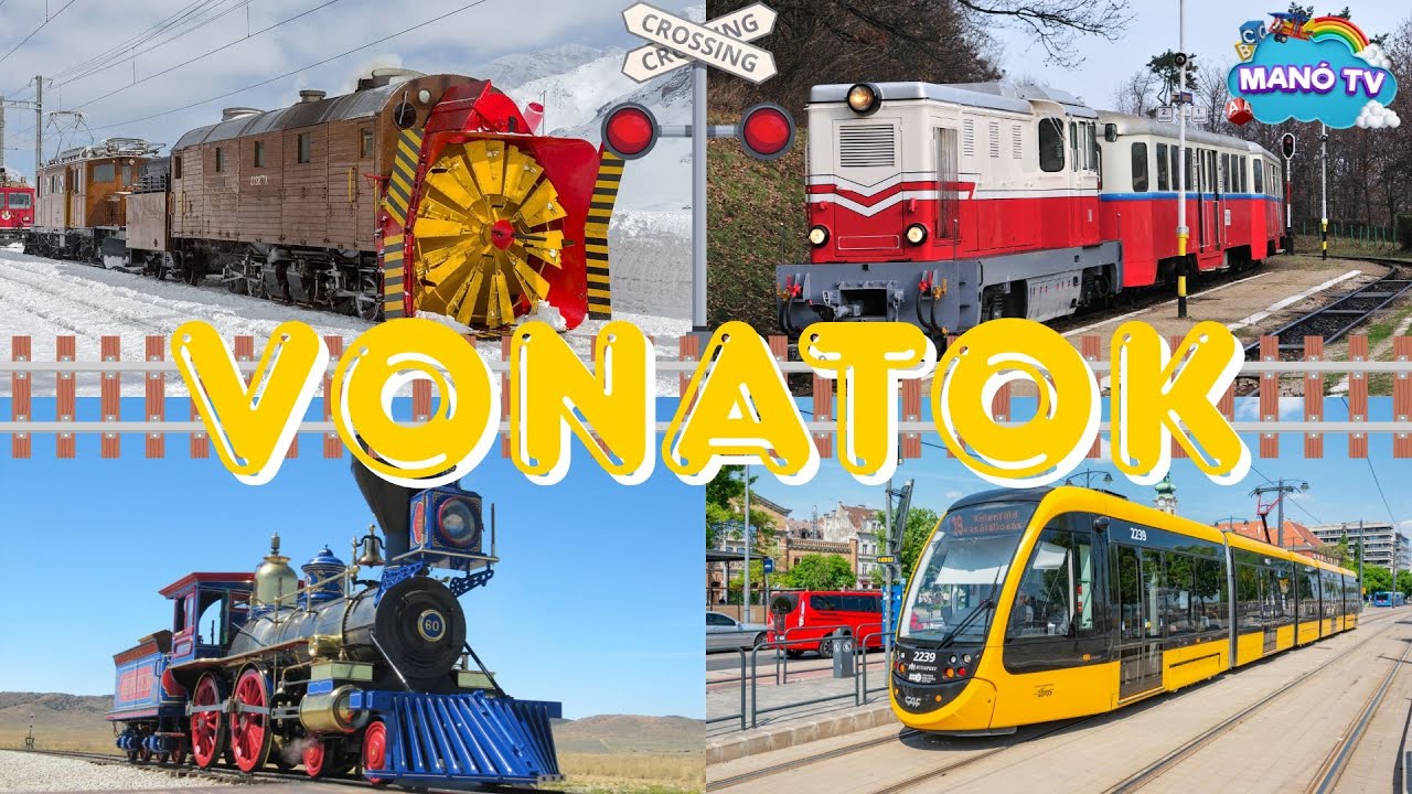 Vonatok - Vonatok gyerekeknek. Tanuljunk j&aacute;t&eacute;kosan a vonatokr&oacute;l! #vonatok  #vonat  #train  #trains