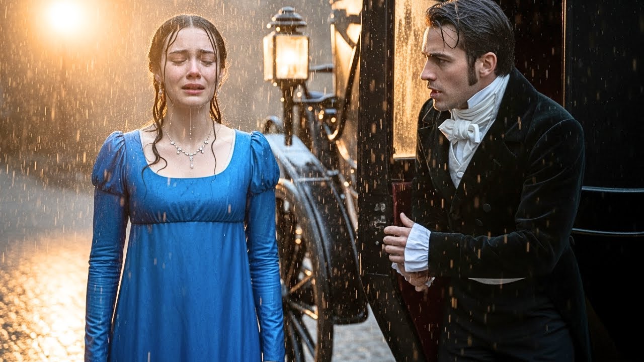 SHE CRIED IN THE RAIN AFTER HER REJECTION—NOT KNOWING THE DUKE’S CARRIAGE JUST STOPPED