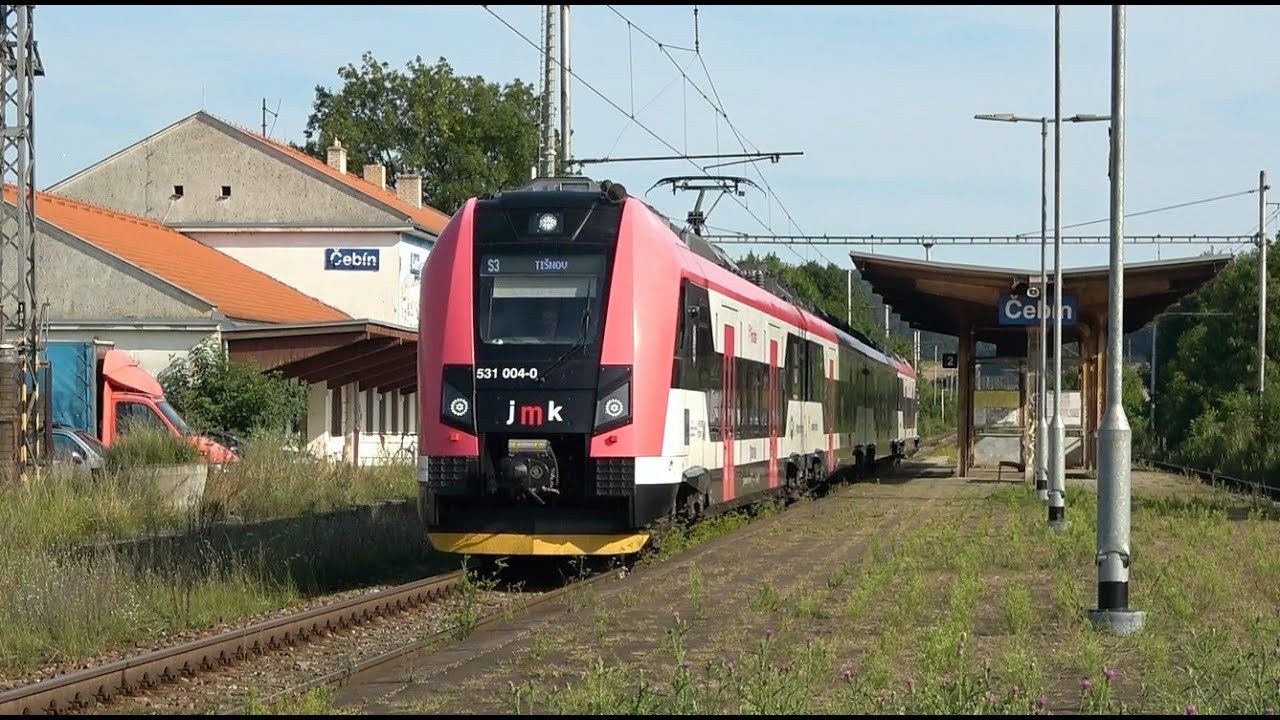 Vlaky Čebín (před rekonstrukcí) 7.8.2025