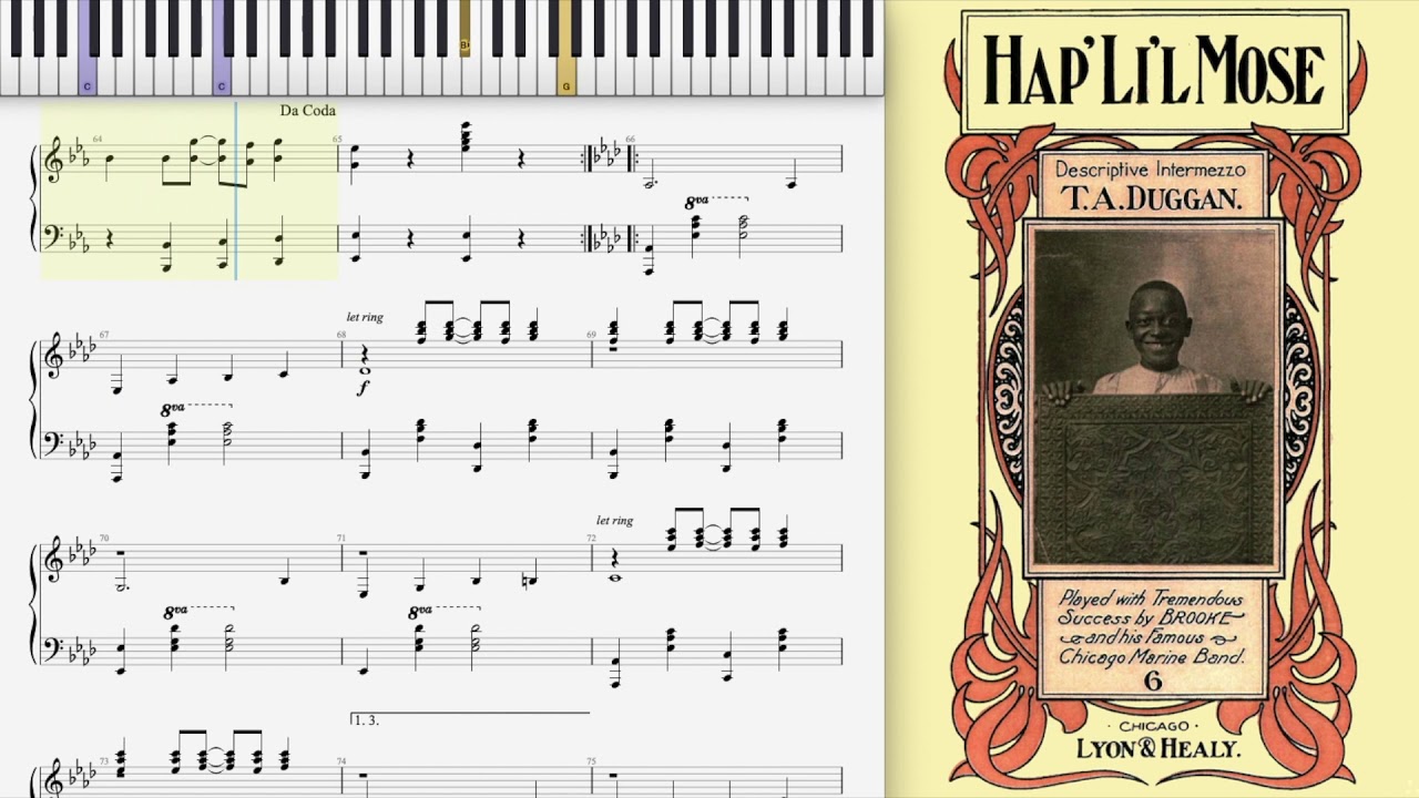 Hap Lil Mose by T. A. Duggan (1903, Ragtime piano)