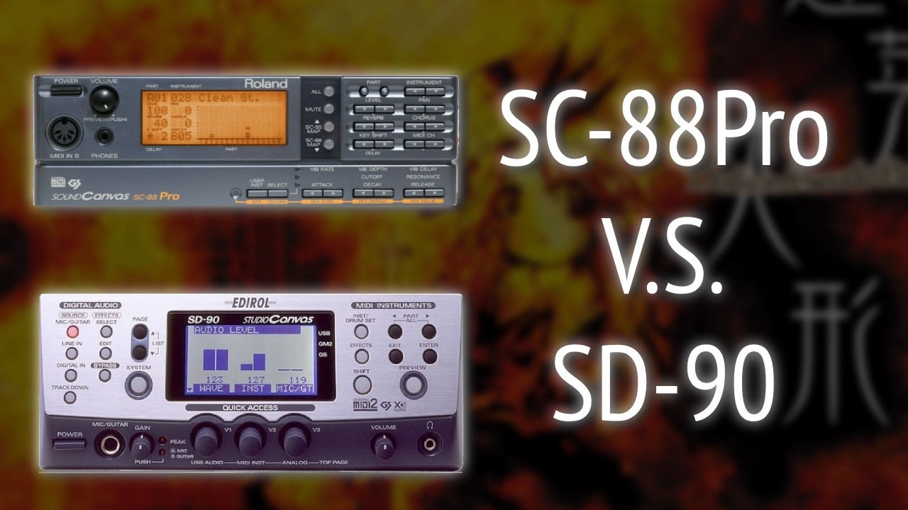 Roland SC-88Pro V.S. Edirol SD-90 comparison