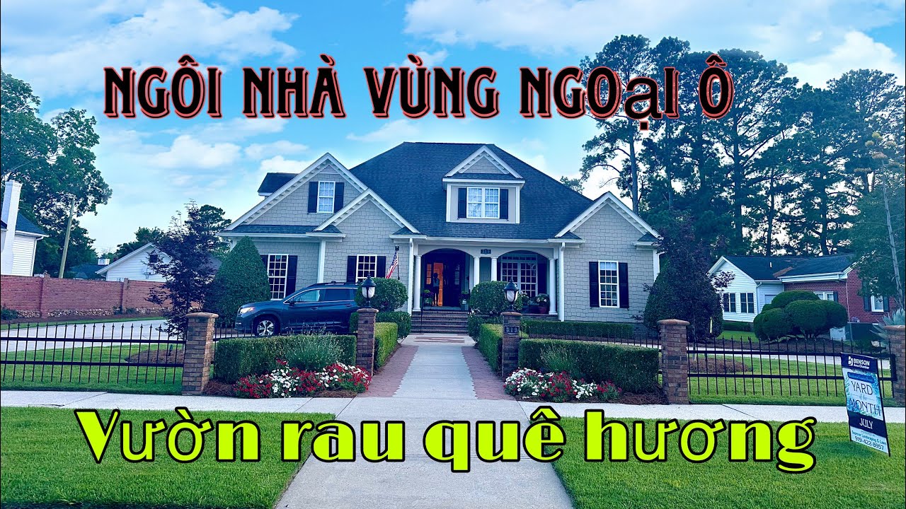 Ngôi nhà vùng ngoại Ô và khu vườn hoa, rau quê hương miền tây tại nước Mỹ- AnLe Vùng Ngoại Ô Mỹ