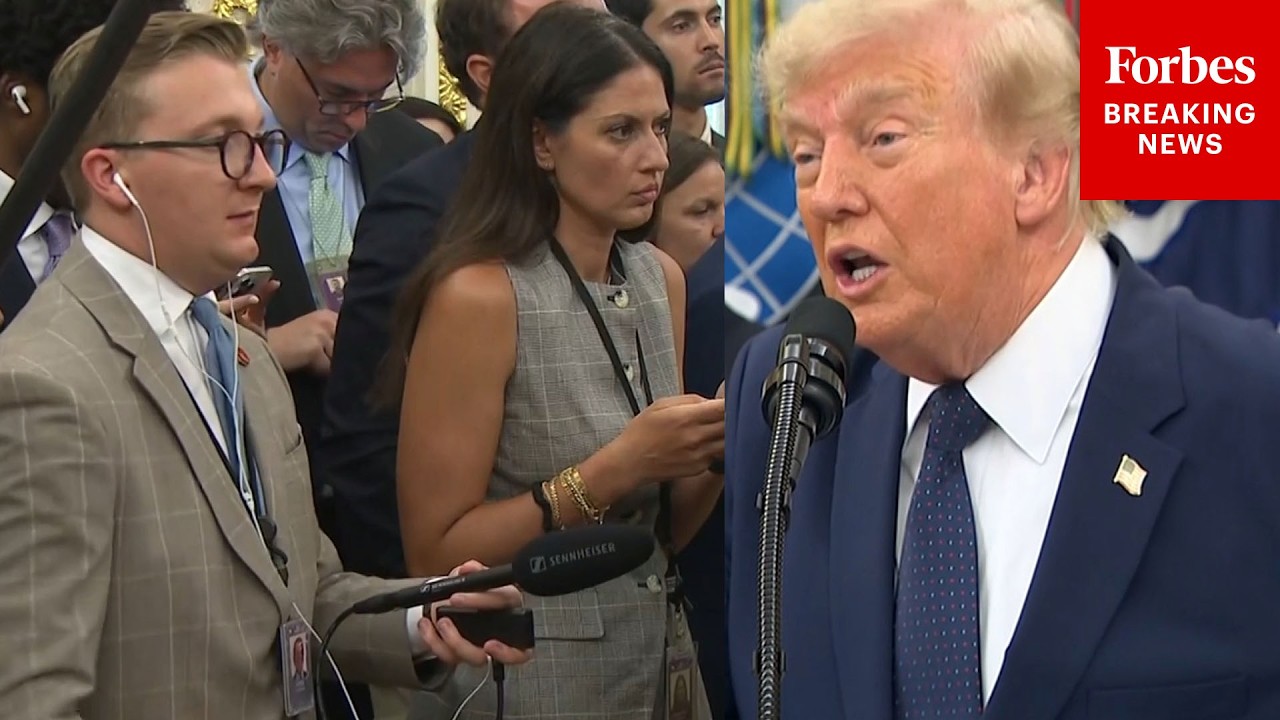 СРОЧНО: Трамп отвечает на вопросы журналистов после призыва к ФИФА пересмотреть красную карточку ...
