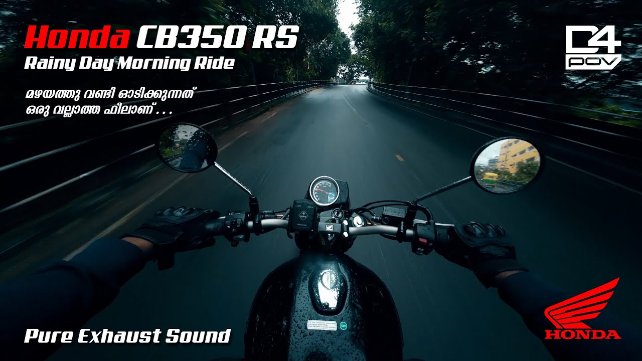 Honda CB350 RS Rainy Day Morning Ride| POV Ride #49| RAW Pure Sound 2K Video | ASMR | #djiaction2