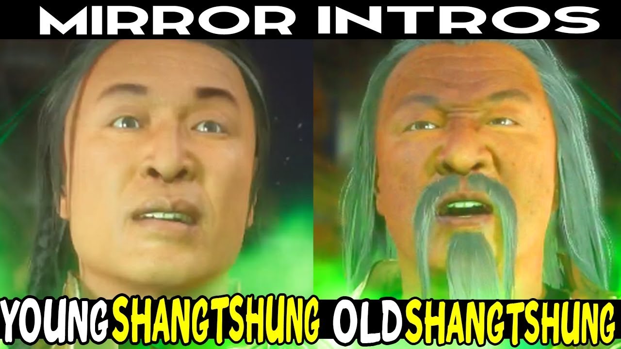 MK11: OLD Shang TSHUNG Vs YOUNG Shang TSHUNG All Mirror Intros - Mortal Kombat 11