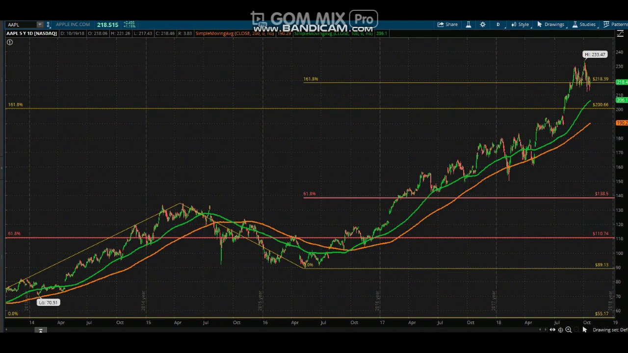 Stock Resistance & Support Apple(AAPL) 101918