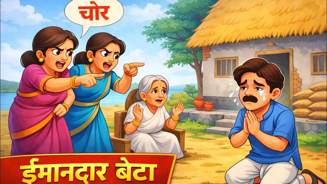ईमानदार बेटा / भाभी ने लगाया चोरी का आरोप Imandar beta #hindimoralstories #cartoonkahani