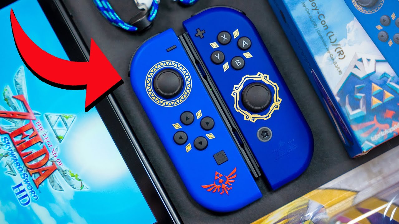 The Legend of Zelda: Skyward Sword HD Special Edition Joy-Con UP CLOSE LOOK! 😍😍 | Raymond Strazdas