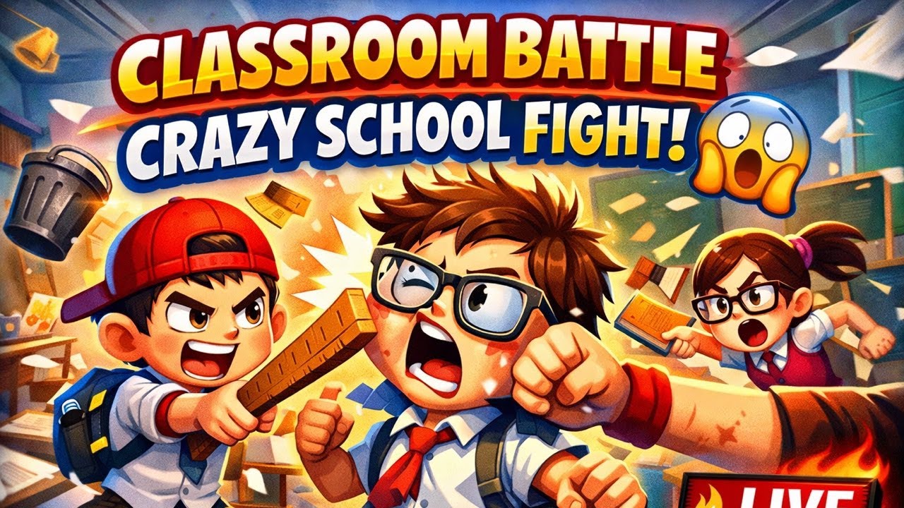 CLASSROOM BATTLE 🔥 Funny School Fight Game | Live Gameplay | Can I Win? 😱