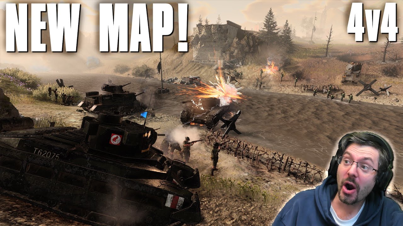 NEW MAP! Rapido River Crossing - 4v4 - Company of Heroes 3