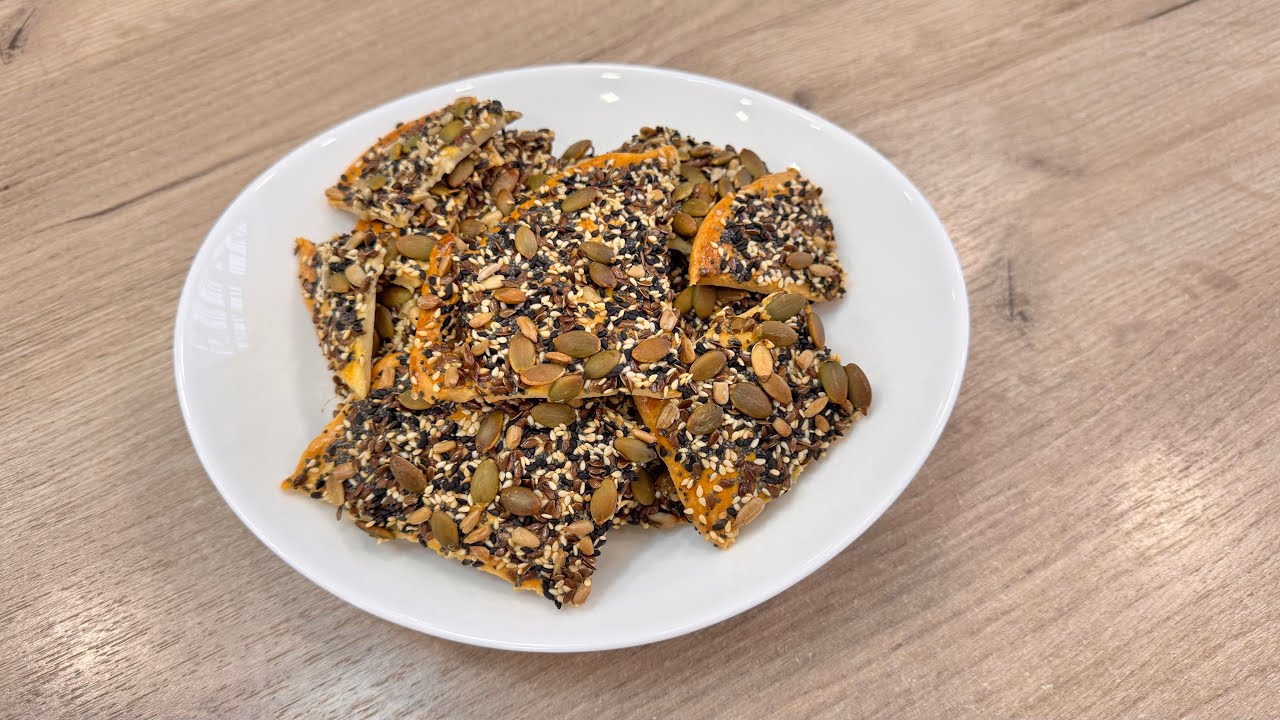 Печиво з насінням.Зернове печиво.Галетне печиво з гарним складом.Простий рецепт.