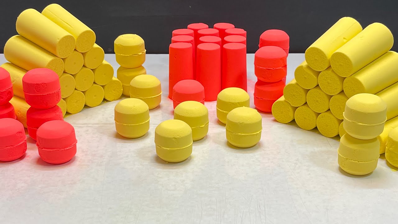 Yellow and magenta/asmr baking soda