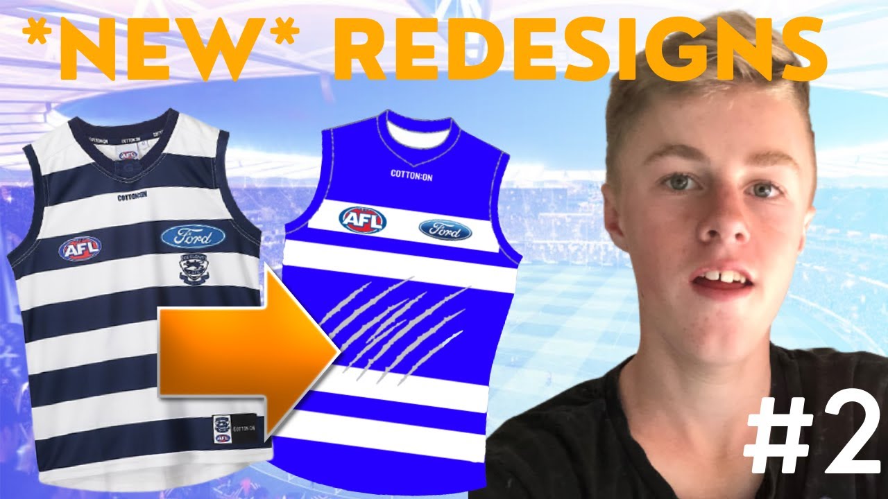 *NEW* AFL CLASH GUERNSEYS REDESIGNED PART 2