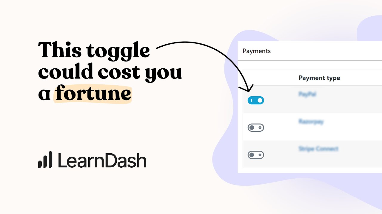 Stop using the LearnDash Payments feature