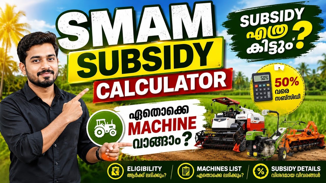 Subsidy Calculator for SMAM Scheme| SMAM Scheme list of equipment 