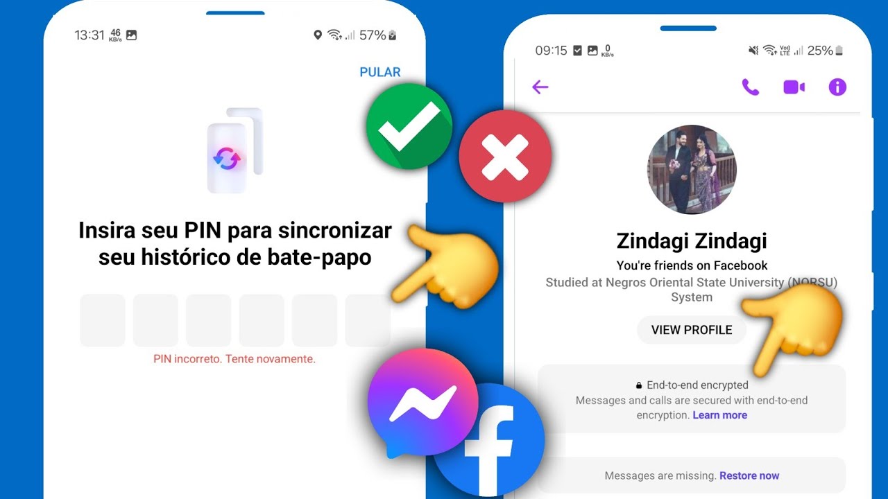 Como recuperar mensagem criptografada no Messenger?