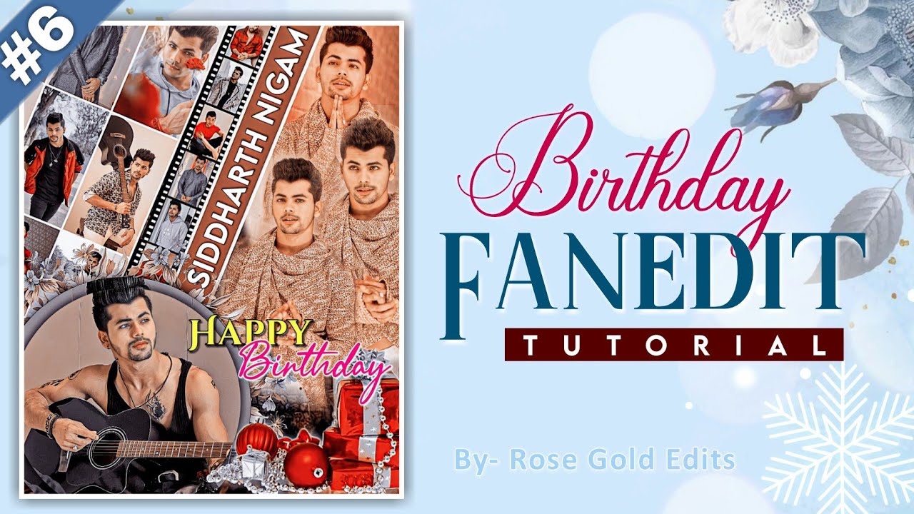 Birthday Editing Tutorial &bull; Picsart Editing Tutorial &bull; Aesthetic edit for fanpage &bull; Rose Gold Edits
