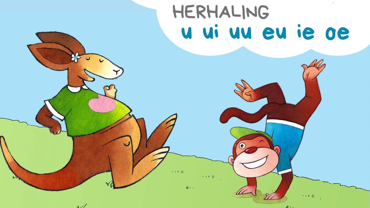 Ik lees met hup en aap: herhaling u,ui,uu,eu,oe,ie