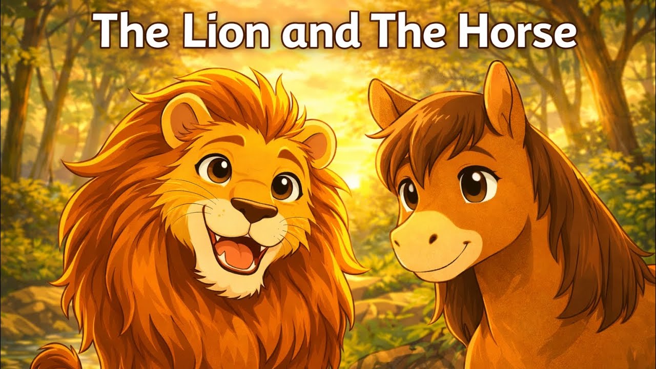 🦁🐴 The Lion & The Horse | Panchatantra Story | Bedtime Story for Kids | English Stories | Moral Lok