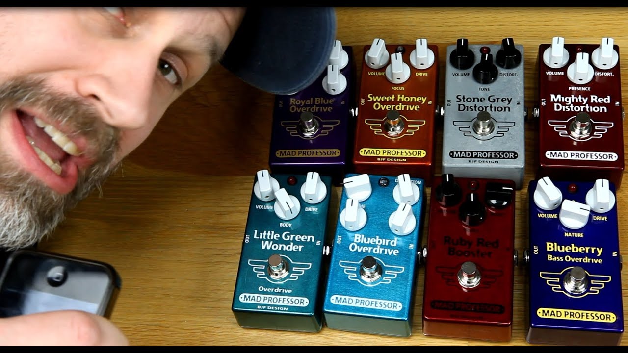 8 Overdrive Pedals from Mad Professor Comparison - Shootout