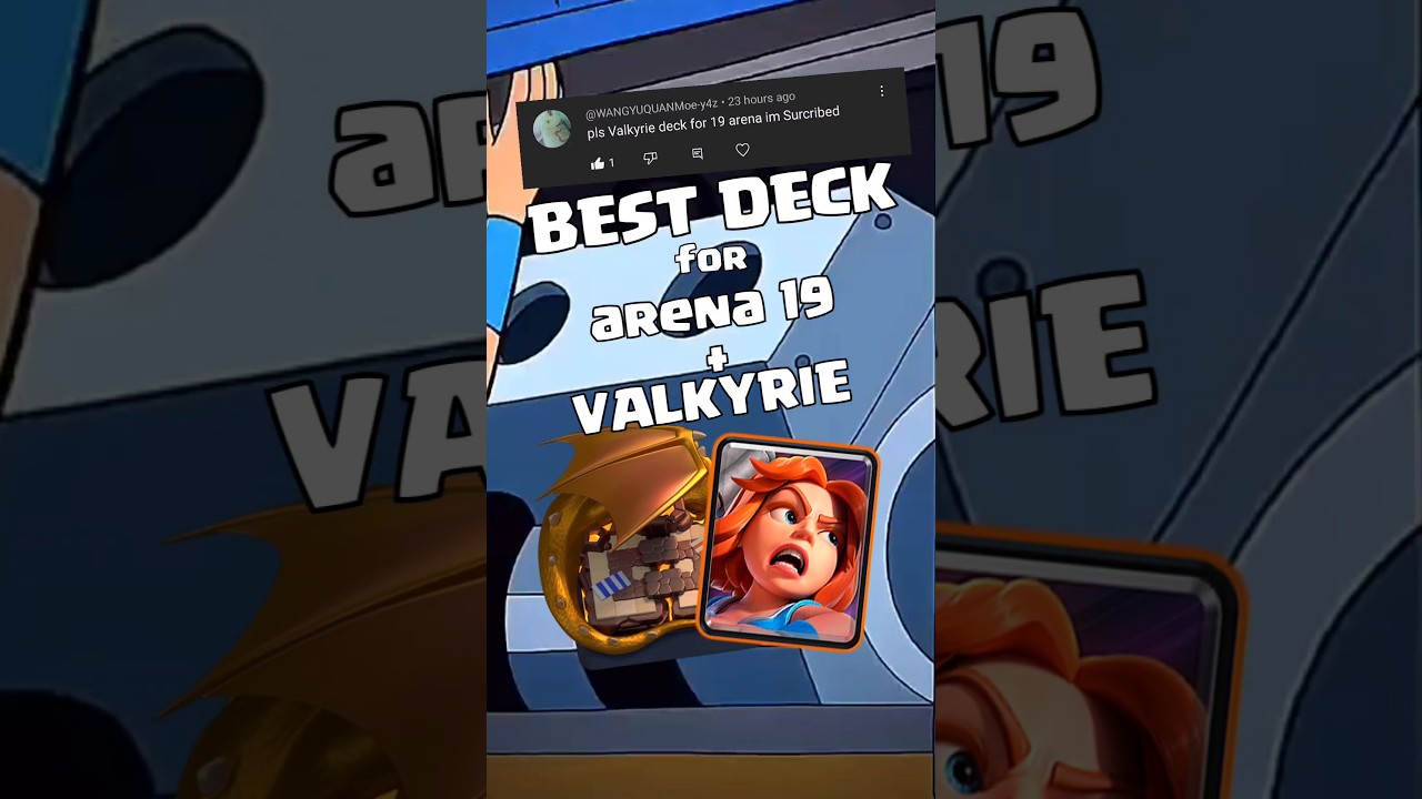 BEST DECK FOR ARENA 19 + VALKYRIE #clashroyale #f2p @WANGYUQUANMoe-y4z