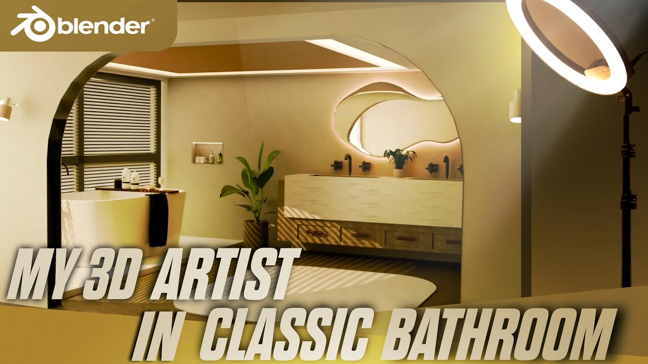 Modern Bathroom Design in Blender | Realistic Interior Rendering Tutorial
