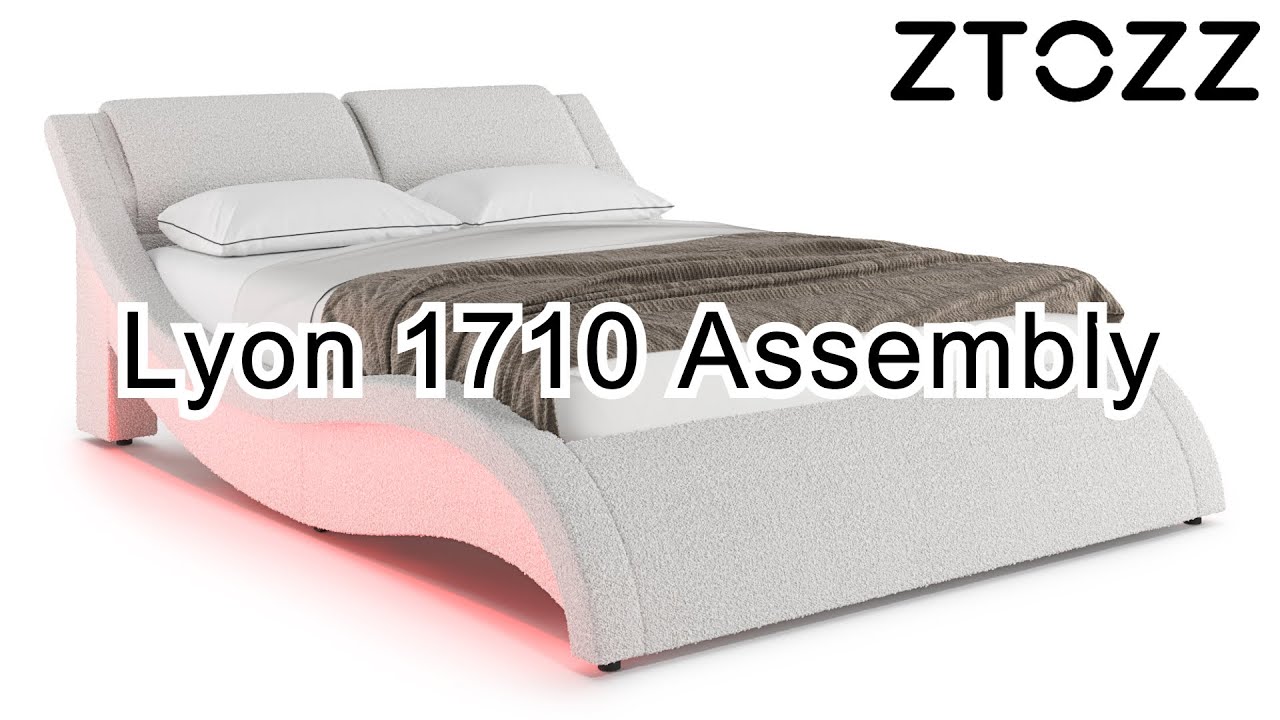 Ztozz Lyon 1710 LED Bed Frame Assembly Instruction