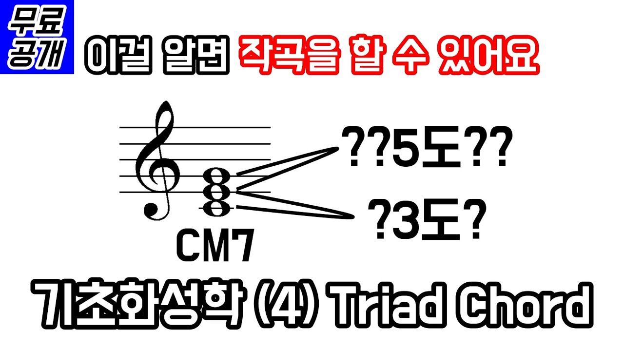 이거 알면 일단 작곡이 가능합니다 (4) - 코드 Triad Chord