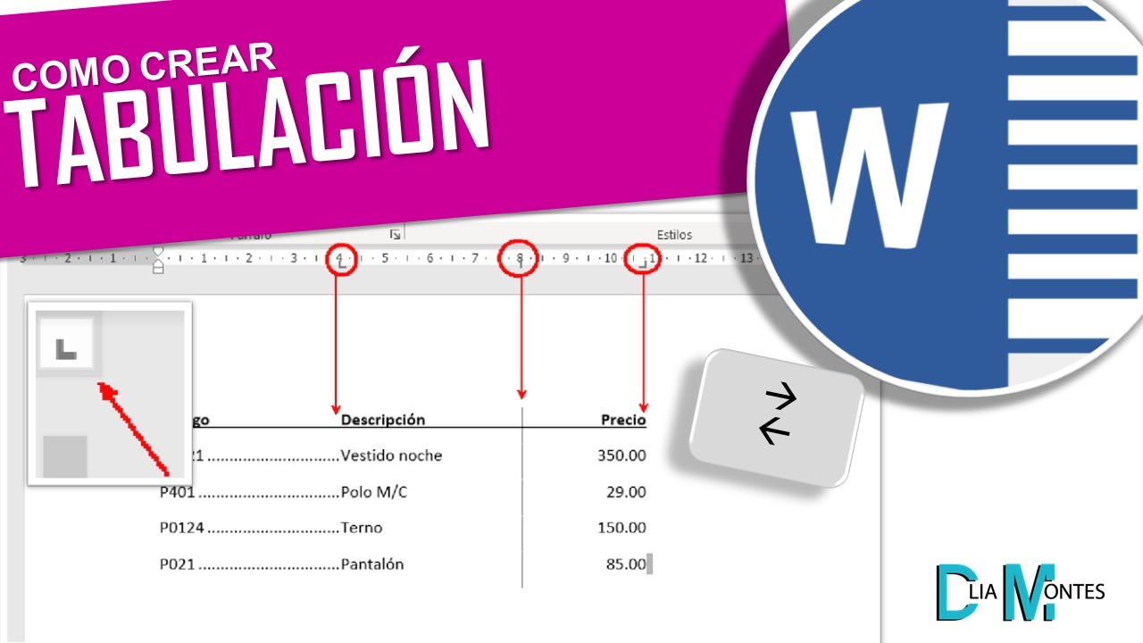 Cómo crear y modificar TABULACIONES en Word - [Cap 4] 📏📌