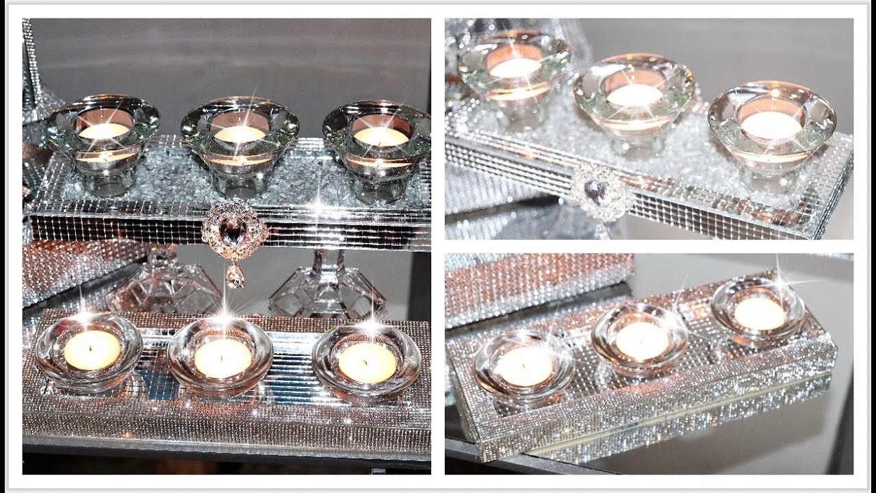 $6 DIY DOLLAR TREE GLAM CANDLE HOLDER | DOLLAR TREE DIY $2 GLAM CANDLE HOLDER