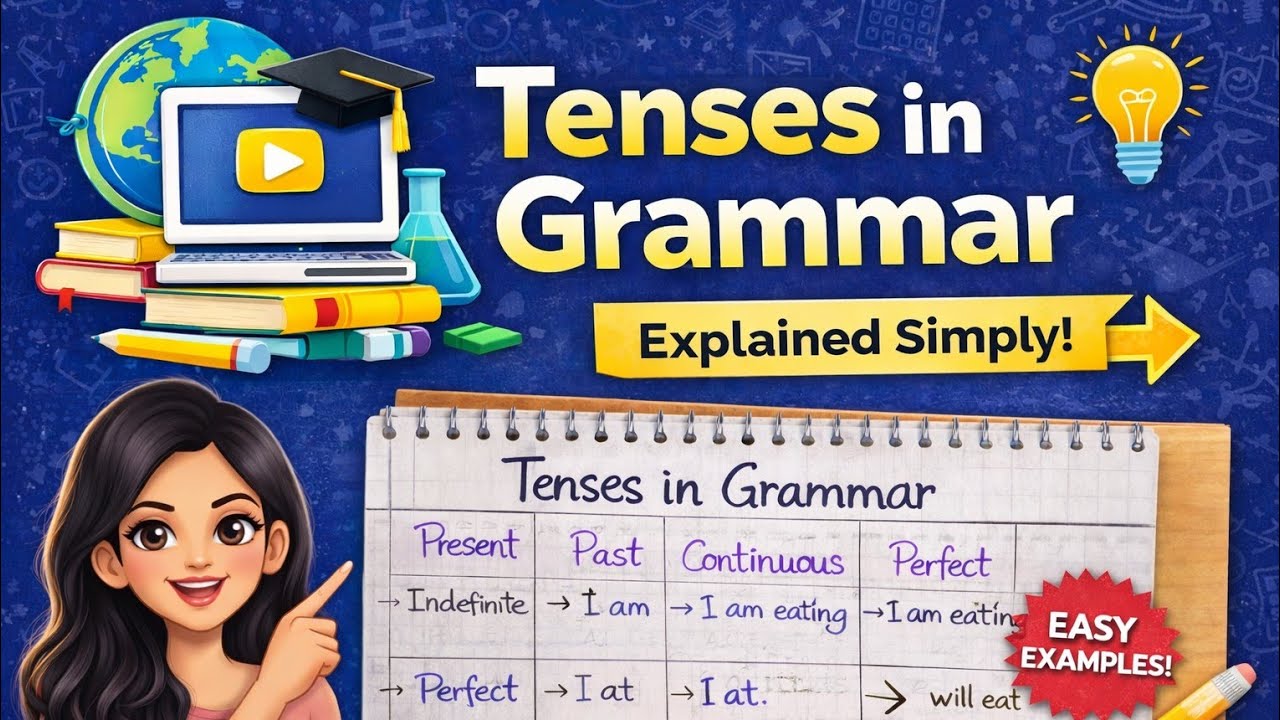 Tenses in English Grammar || Present tense, Past tense and Future tense with Examples
