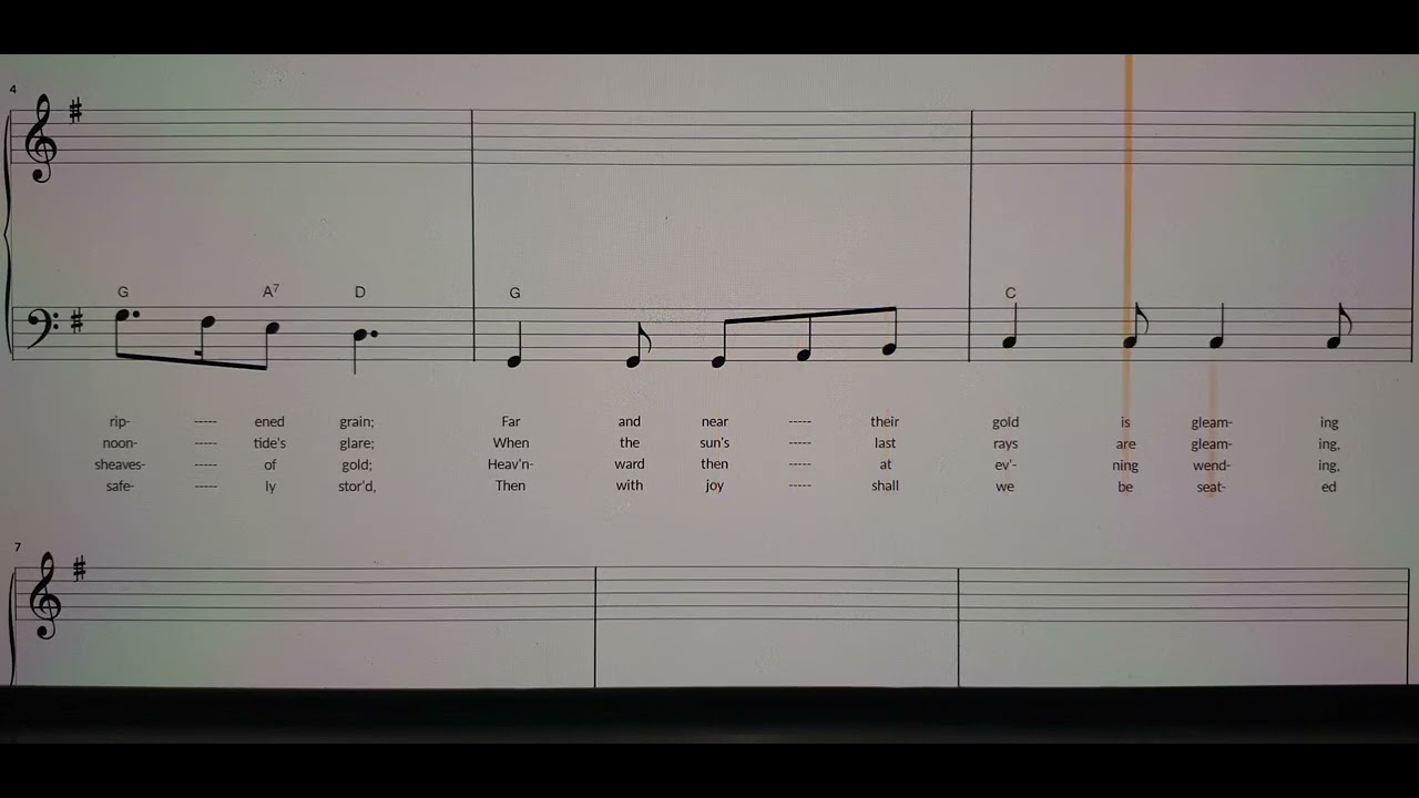 Far and Near the Fields Are Teeming BASS 4 STANZAS