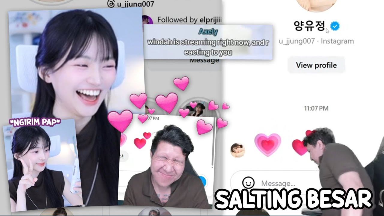 Momen Windah salting besar di DM dan direact langsung Yu Jeong pemeran Five Heart [ Windah Clip ]