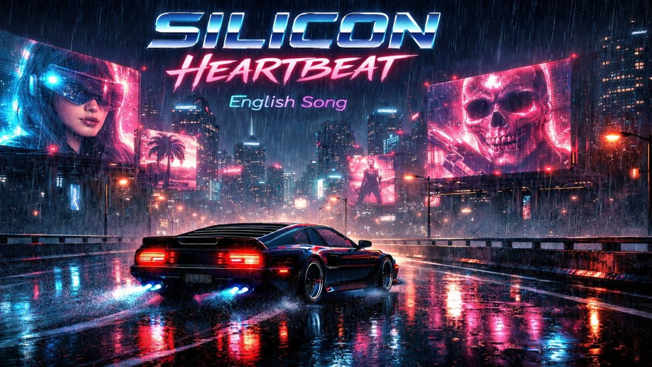SILICON HEARTBEAT | English Song 2026 (Cyberpunk / Night Drive)