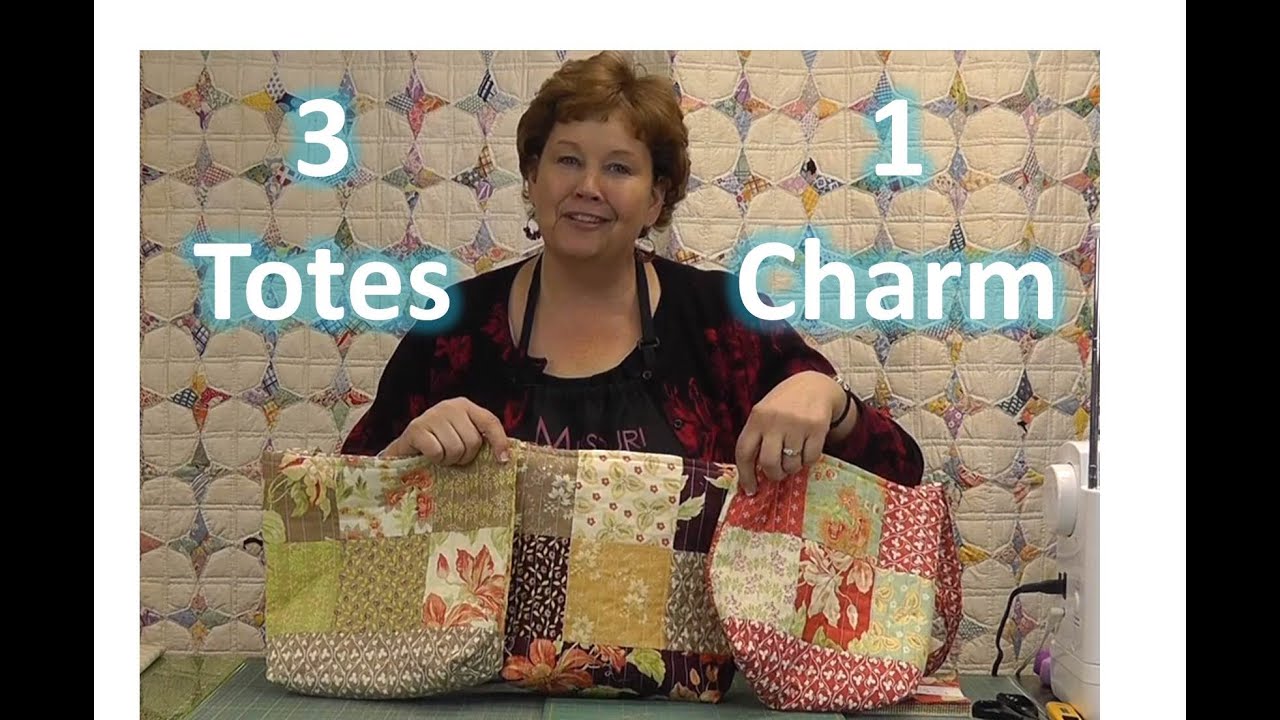 Make Three Totes / Purses With One Charm Pack!
