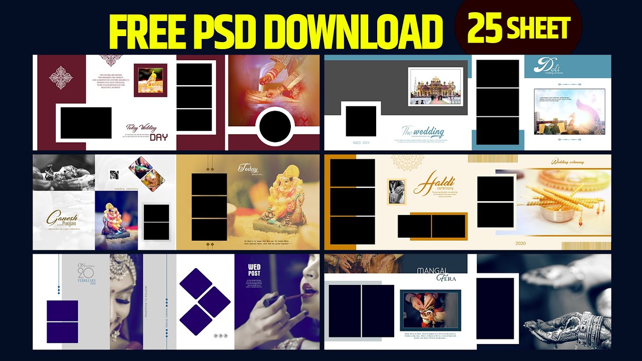 Free Download 12x36 PSD Wedding Creative Album Design Templates /wedding psd/free psd background