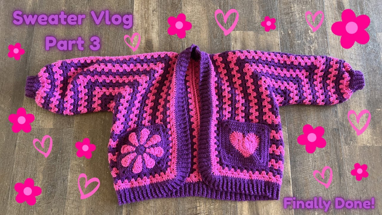 Finished Birthday Sweater Vlog! | Cardigan Update | Hexagon Cardigan 💕 | Crochet Vlog 
