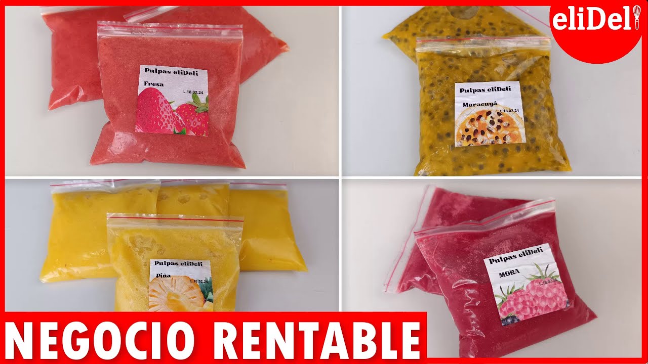¡100% NATURAL! Pulpas CASERAS para EMPRENDER con POCO DINERO