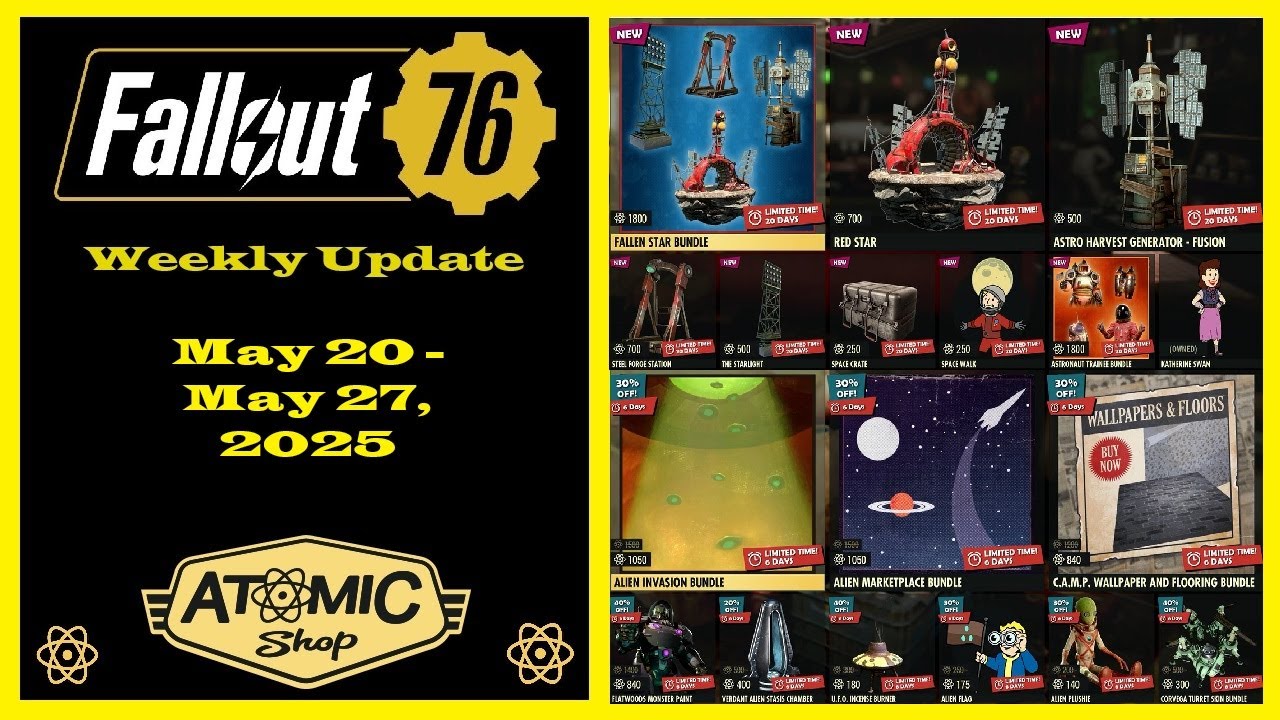 New Atomic Shop Weekly Update From May 20 To May 27, 2025 - Fallout 76 Atomic Shop Update