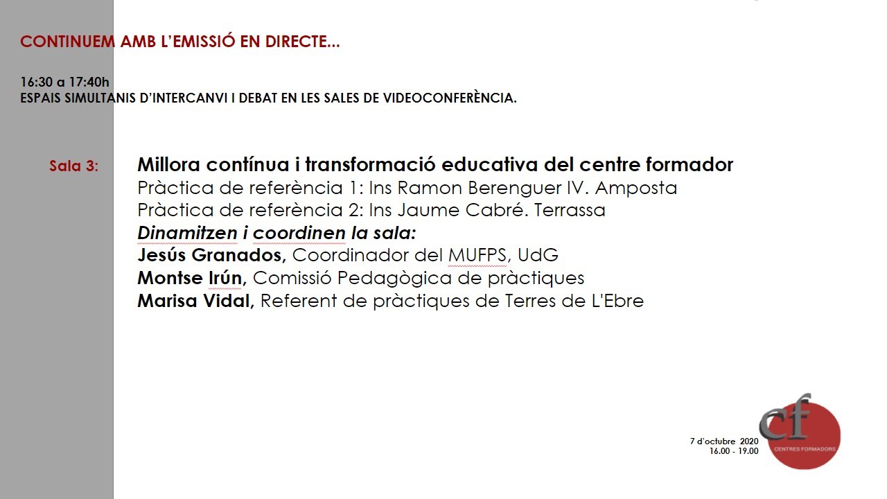 jornada Centres Formadors (Sala 3)